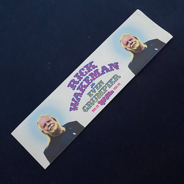 Rick Wakeman "The Even Grumpier US Tour 21/22" Bumper Sticker
